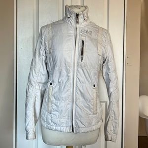 G-STAR RAW Army Quilted Hooded Jacket Women White size medium